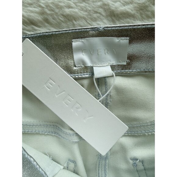 Every Metallic silver kirt with slit up front size 0 - Picture 6 of 8